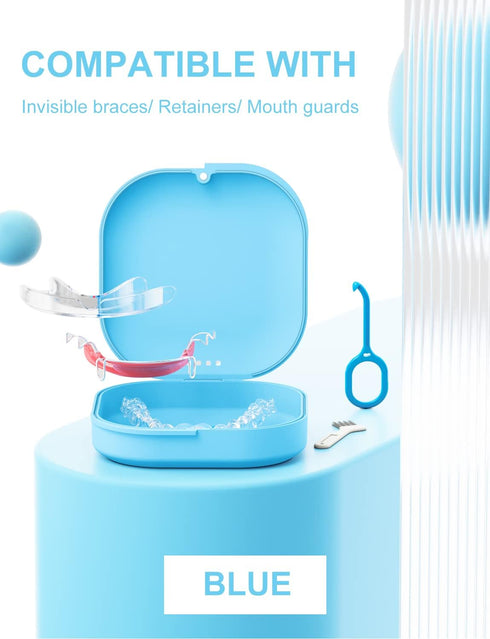 HEMILAB® Retainer Case, Slim Aligner Case with Vent Holes, Compatible with Invisalign, Mouth Guard Case, Cute Retainer Case with Retainer Removal ...