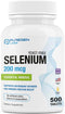 Puregen Labs Selenium 200 mcg Yeast Free Essential Mineral - 500 Vegetarian Tablets | Immune & Antioxidant Support | Non-GMO, Gluten Free, Made in...