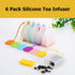 6 Pack Silicone Tea Infuser, Reusable Tea Bags Tea Strainer Filter Tea Steeper Tea Diffuser Tea Holder for Loose Leaf Tea with Spoon...
