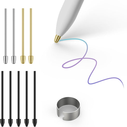 Marker Pen Stylus Tips for Remarkable 2,AHBTEYM Remarkable 2 Pen Tips with Nibs Removal Tool,Metal Tips/Nibs Refill Accessories,for Remarkable 1/R...