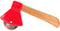 bulk buys Kitchen Essentials Axe Pizza Cutter, 8.25", Brown/Red/Silver...