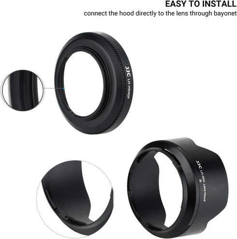 (1+1) Screw on + Bayonet Lens Hood Shade for Nikon Z30 Z50 Z fc Dual Lens Kit (Nikkor Z DX 16-50mm & 50-250mm) Replaces HN-40 and HB-90A Lens Hood...