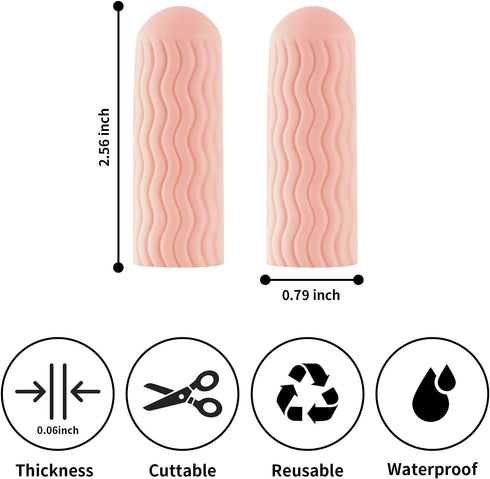 tifanso 12 PCS Finger Cots - Finger Protectors Gel Finger Gloves Covers Fingertip Sleeves Guards for Cracked Skin, Trigger Finger and More, Large ...