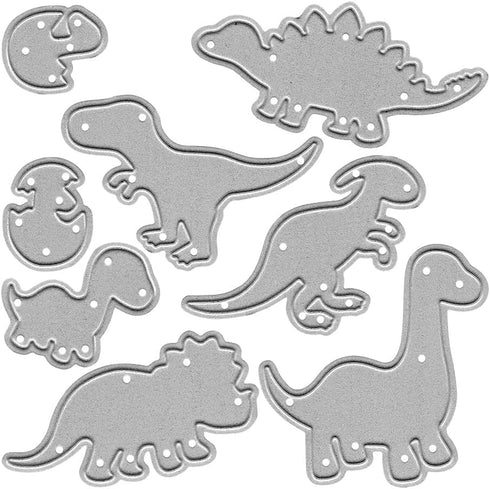 Metal Dinosaur Cutting Dies, 8 pcs Easter Dinosaur Set Metal Die Cuts Embossing Stencils Template Mould for Card Making Scrapbooking and DIY Craft...