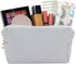 3 Pack Faux Leather Makeup Bag with Zipper, Travel Cosmetic Pouches (3 Neutral Colors)...