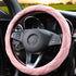 Soft Microfiber Leather Steering Wheel Cover, Universal 15 Inch for Women Girls, Fit Vehicles, Sedans, SUVs, Vans, Trucks - Light Pink...