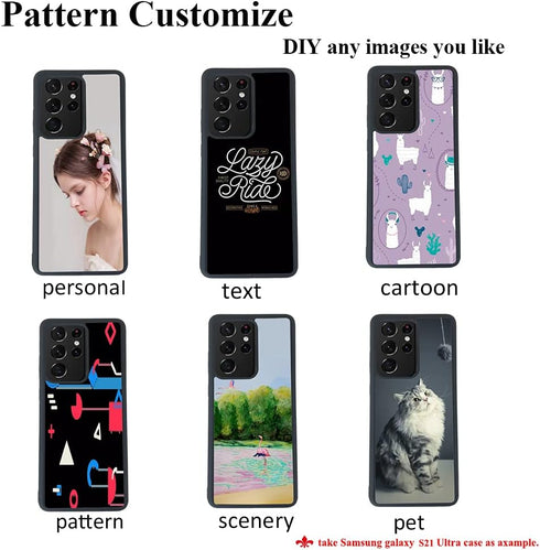 5PCS Sublimation Blanks Phone Case Compatible with Samsung Galaxy S21 Ultra 5G (2021),2 in 1 2D Soft Rubber TPU Blank DIY Customize Phone Case Cov...