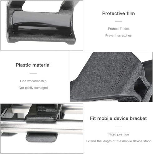 RCGEEK Cellphone Clip Mount Holder Extender Kit Compatible with DJI Air 3 / Mini 3 Pro/Mini 2 / Air 2 2S / Mavic 3 Drone Controllers Removeable Ex...
