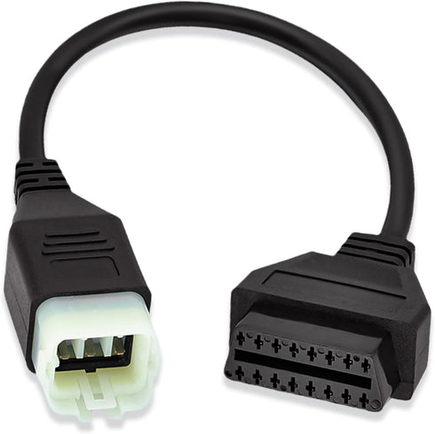 OBD2 Adapter Fit for KTM 6 Pin to 16Pin Motorcycle Diagnostic Cable,Fit for KTM Duke 125/200/690/990LC8/1190 RC8 Motorbike ECU Programming,Work wi...