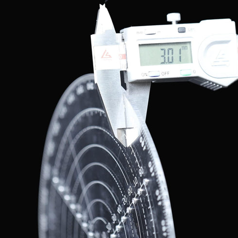 200mm/7.8 Inch Round Circle Center Finder Compass Tool for Wood Turners Bowls Lathe Work Clear Acrylic with Stainless steel centering needle and p...