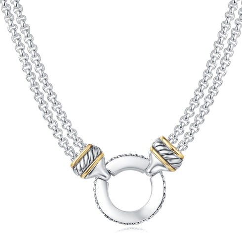 UNY designer Inspired Short Necklace 45cm + 5 cm 3mm Box chain Classic Elegant Vintage Antique Jewelry...