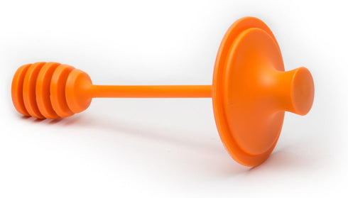 Jarware Honey Dipper Lid for Regular Mouth Mason Jars, Orange, 16-Ounce...
