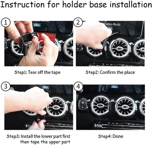 LUNQIN Car Phone Holder for Mercedes Benz GLB-Class 2020 2021 2022 2023 2024 2025 GLB250 AMG 35 4Matic and Benz EQB 2022-2025 250+ 300 350 Auto Ac...