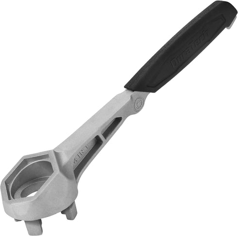 DURATECH Aluminum Drum Wrench, 3-in-1 Bung Wrench, Barrel Opener Tool for Opening 10 15 20 30 55 Gallon Drum, Fits 2" and 3/4" Plastic Bung Cap...