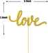 Gold Glitter Love Cake Topper - for Wedding/Engagement/Bridal Shower/Anniversary/Birthday/Bachelorette/Confession Party Decorations Supplies...