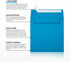 LUXPaper Square Invitation Envelopes | Peel & Press | 6" x 6" | Pool Blue | 80lb. Text | 50 Qty...