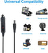 12V 2A Car Charger, Universal DC 5.5x2.1mm Charger Adapter with 8 Connector Tips for DVD Player, GPS, Bluetooth Speakers, Piano Keyboard, External...
