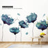 RW-2003 Removeable 3D Blue Dream Flower Wall Stickers DIY Home Wall Decoration Art Decor Wall Decal Peel and Stick Murals for Girls Kids Babys Bed...