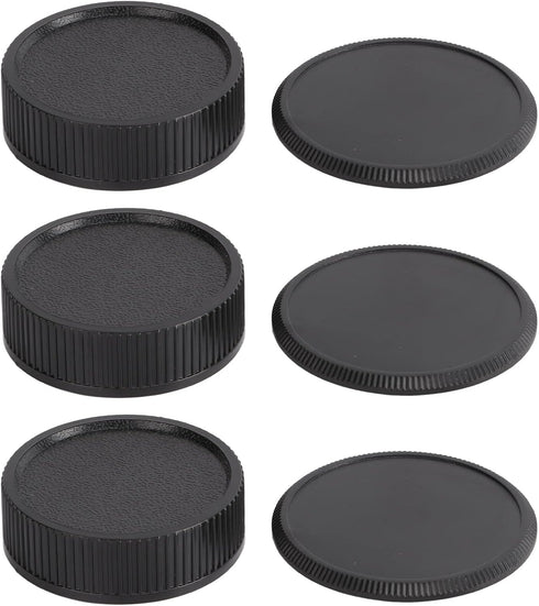 YYOYY 3 Pairs Rear Lens Cover and Camera Body Front , M39 Front Rear Lens , Dust Proof and Scratch Proof, Light Weight Plastic , for M39 Lens...