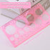 LOKUNN Circle Template for Drawing, Pink Ruler Quilling Tool, Round Hole Ruler Tool, Multi-Function Round Plastic Geometric Stencil Rulers Drawing...