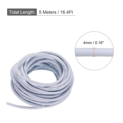 MECCANIXITY 22AWG Electrical Wire 2 Conductors 16.4Ft Power Cable Flexible Extension Signal Cable White for LED Strips Lamps Lighting Power Supply...