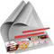 Oven Liners for Bottom of Oven Silver (2-Pack) Bundled with Oven Rack Shields (2-Pack) - Large Oven Mat for Bottom of Oven (17"x 25") and 14" Sili...