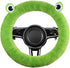 LLB Car Auto Steering Wheel Cover, Cute Style Fluffy Genuine Wool Sheepskin Cover for Women Men Girls, Anti-Slip Universal Fit 13.5-16.5 inches Ca...