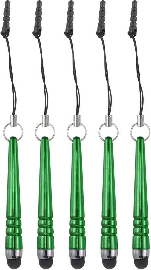 MECCANIXITY 5pcs Metallic Stylus Pen for Touch Screens Aluminum Alloy Mini Metal Capacitive Pens for Universal All Touchscreen Devices, Green...