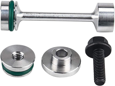 3mirrors Billet Aluminum Oil Diverter Barbell & Oil Tube Hold Down& Front Gallery Plug Compatible with GM LS Engines w/Viton O Ring for Sealing...