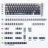 Grey Gradient Keycaps, Pbt Doubleshot Cherry Profile Keycaps, Side Printed Keycaps, Backlit Shine Through Keycaps,136 Keys Keycap Set for Mechanic...