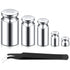 TOODOO 1g 2g 5g 10g 20g Gram Set for Digital Scale Balance and 1 Piece Calibration Weight Tweezer, Silver...