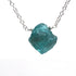 Gempires Raw Neon Apatite Pendant Necklace, Blue Apatite Crystal 10-20 mm, Raw Crystal Jewelry, 18 inches Silver Plated Adjustable Chain...