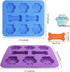 3 Pcs Silicone Molds Puppy Dog Paw & Bone Shaped 2 in 1, 8-Cavity, FineGood Reusable Ice Candy Trays Chocolate Cookies Baking Pans, Oven Microwave...