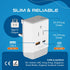 Ceptics UK Ireland Hong Kong Plug Adapter, International Power Plug with USB & USB-C - 2 USA Socket, QC 3.0 & PD - Type G Outlet Adapter for USA t...