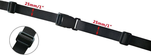 30 Pcs 1 Inch Plastic Slide Buckle Tri Glides Slides for Webbing, Clothing, Fasteners Strap and Backpack Bags...