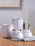 HAUCOZE Cat Cookie Jar Decorative Candy Jar with Lid Modern Arts Gifts Ceramic 8.1inch...