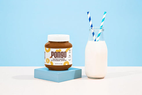 Pongo Salted Caramel Spread - Low Sugar, Low Carb Sauce, Keto-Friendly Dessert Topping (13 Oz Jar)...