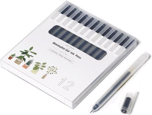 Black Pens Extra Fine Point 0.5 Smooth Writing Japanese Style Pen No Smudge & Smear for Journaling,Note Taking,Notes,Drawing,Office & School Stati...