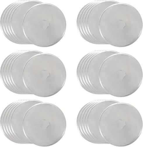 Coufce 36 Pack 45mm Rotary Cutter Blades, Compatible with Fiskars, Martelli, Olfa, and More, Replacement Blades for Quilting, Sewing, Scrapbooking...