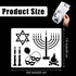 12 Pieces Hebrew Stencil Jewish Stencil Hebrew Plastic Stencil Hebrew Alphabet Letters Stencil Jewish Holidays Pictures Stencil 9.8 x 7.9 Inch Jew...