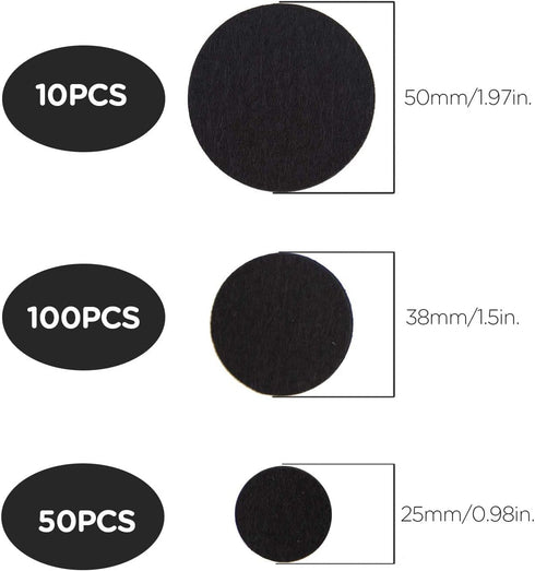 LUTER 160pcs Black Felt Circles Self-Adhesive Felt Stickers Dalmatian Imitation Dots, for Halloween DIY Costume, Fun Ghost Elements, Craft Supplie...