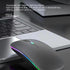Wireless Bluetooth Mouse,LED Dual Mode Rechargeable Silent Slim Laptop Mouse,Portable(BT5.2+USB Receiver) Dual Mode Computer Mice,for Laptop,Deskt...