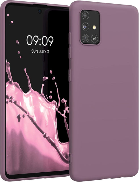 kwmobile Case Compatible with Samsung Galaxy A51 Case - Soft Slim Protective TPU Silicone Cover - Grape Purple...