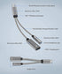 Samsung Galaxy S24 Headphone Adapter, USB C to AUX Mic Jack with PD 60W Fast Charging for Stereo, Earphones, Compatible with Samsung Galaxy S24/S2...