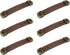 6 Pack Box Leather Handles PU Suitcase Luggage Pulls Leather Handles Antique Furniture Handles for Cabinet,Drawer,Cupboard,Door, 4 Inch Hole Cente...
