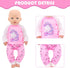 ZITA ELEMENT 5 Sets Baby Doll Clothes Outfits Casual Wear for 14-18 Inch Doll, Doll Clothes for Alive Doll 10 Pcs Baby Doll Accessories for Baby D...
