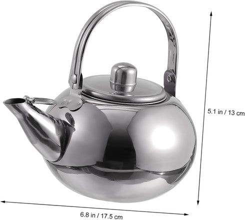 1pc Stainless Steel Pot Filter Screen Teapot Metal Tea Kettle with Infuser Coffee Kettle Water Kettle...