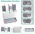 Boperzi Toothbrush and Toothpaste Holder Drainage for Bathroom Countertop with Adjustable Dividers, Large Toothpaste Caddy Organizer Storage Rusti...