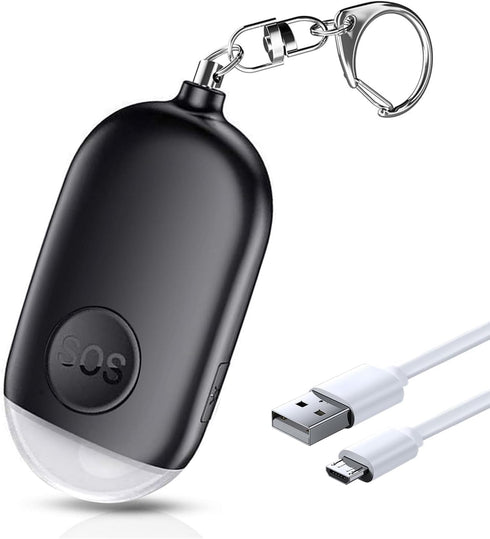 Safesound Personal Alarm Siren Song 1-Pack - 130dB Self Defense Alarm Keychain with Emergency LED Flashlight - Security Personal Protection Device...