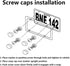 Indeed BUY License Plate Frames Black, 2 Pcs 4 Holes Car Licenses Plate Covers Stainless Steel Holders Frame for Plates with Screw Caps....